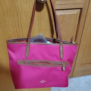 Beautiful hot pink Coach bag.